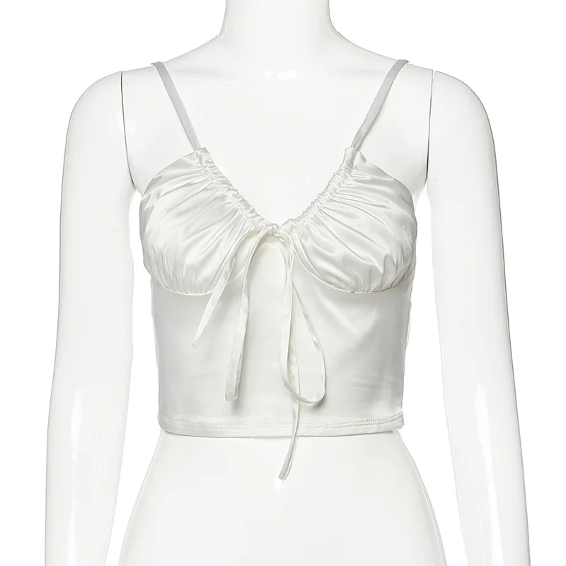 

2021 Spring and Summer Women's New Fashion Solid Color Suspenders V-neck Halter Slim Sexy Vest