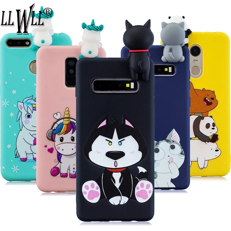 Хаски кошка игрушка мультфильм чехол для Samsung Galaxy S10 Lite S10E S20 fe ультра S7 край S8 S9