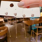 Висячие серьги женские, длинные квадратные геометрические серьги-кисточки золотого цвета, Подарочная бижутерия в Корейском стиле для девушек, 2021