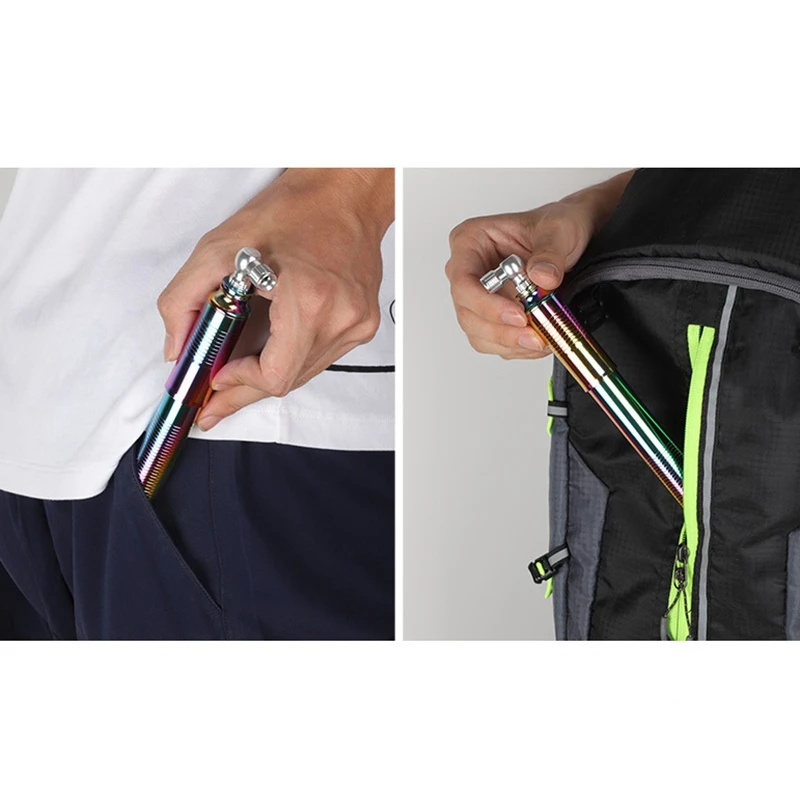 

Bike Pump Colorful Electroplating MTB Pump Aluminum Alloy Bicycle Air Pump