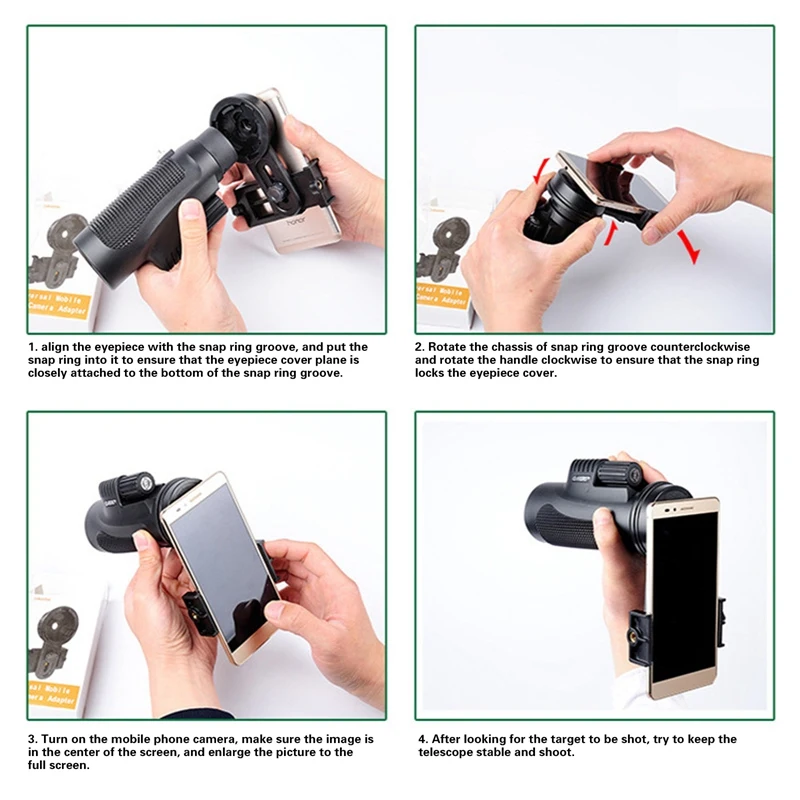 

Binocular Tripod Adapter Photo-taking Photography Phone Clips Telescope Microscope Mount for Camping Hiking Birdwatching Concert