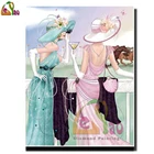 Квадратная 5D вышивка стразами, элегантная женская мозаика ручной работы, картина из страз, портрет, вышивка крестиком, стразы, домашний декор, подарок