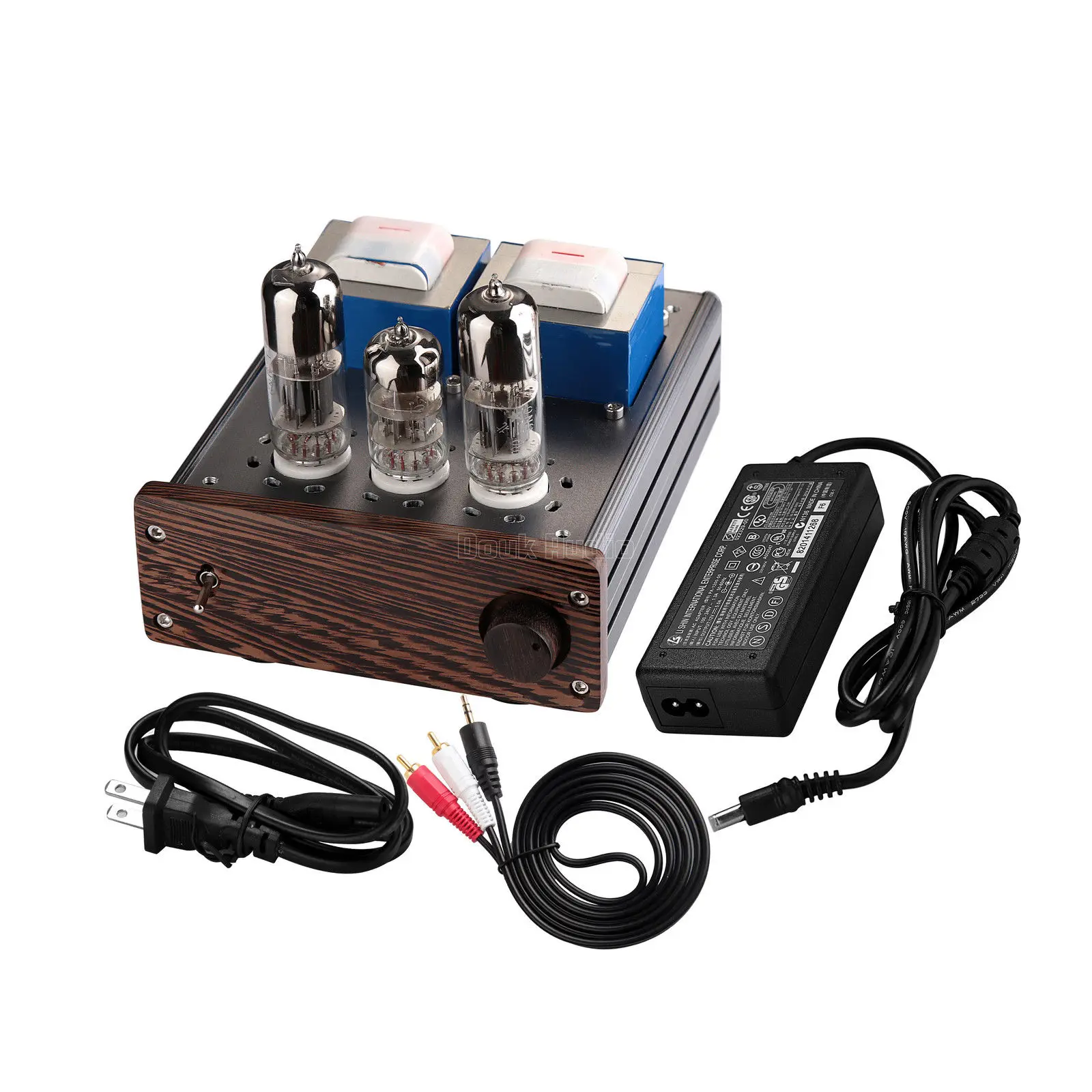 Вакуумный ламповый усилитель Douk audio Mini 6N6 + 6N2 Hi-Fi SEPP Class AB Настольный мощности |