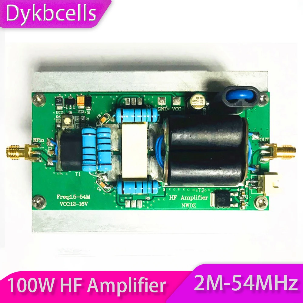 Dykbcells 100 Вт линейный HF коротковолновый радиоусилитель 2 м-54 МГц 30 50 для YAESU FT-817 KX3 CW AM