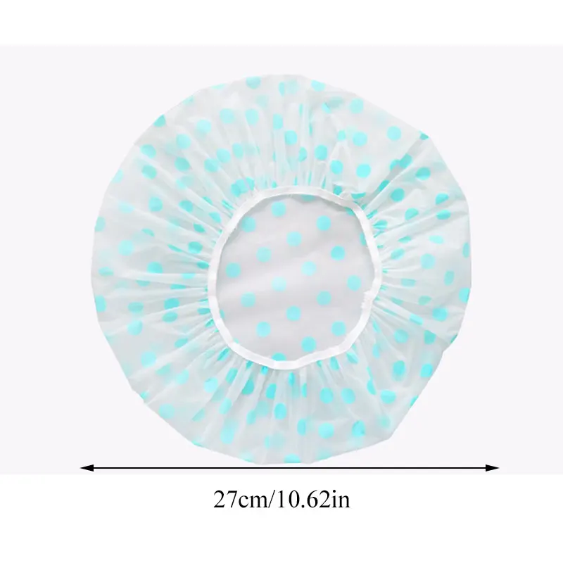 

1PC Color Random Dot Waterproof Shower Cap Thicken Elastic Bath Hat Waterproof Shower Cap Thicken Elastic Bath Hat Bathing Cap
