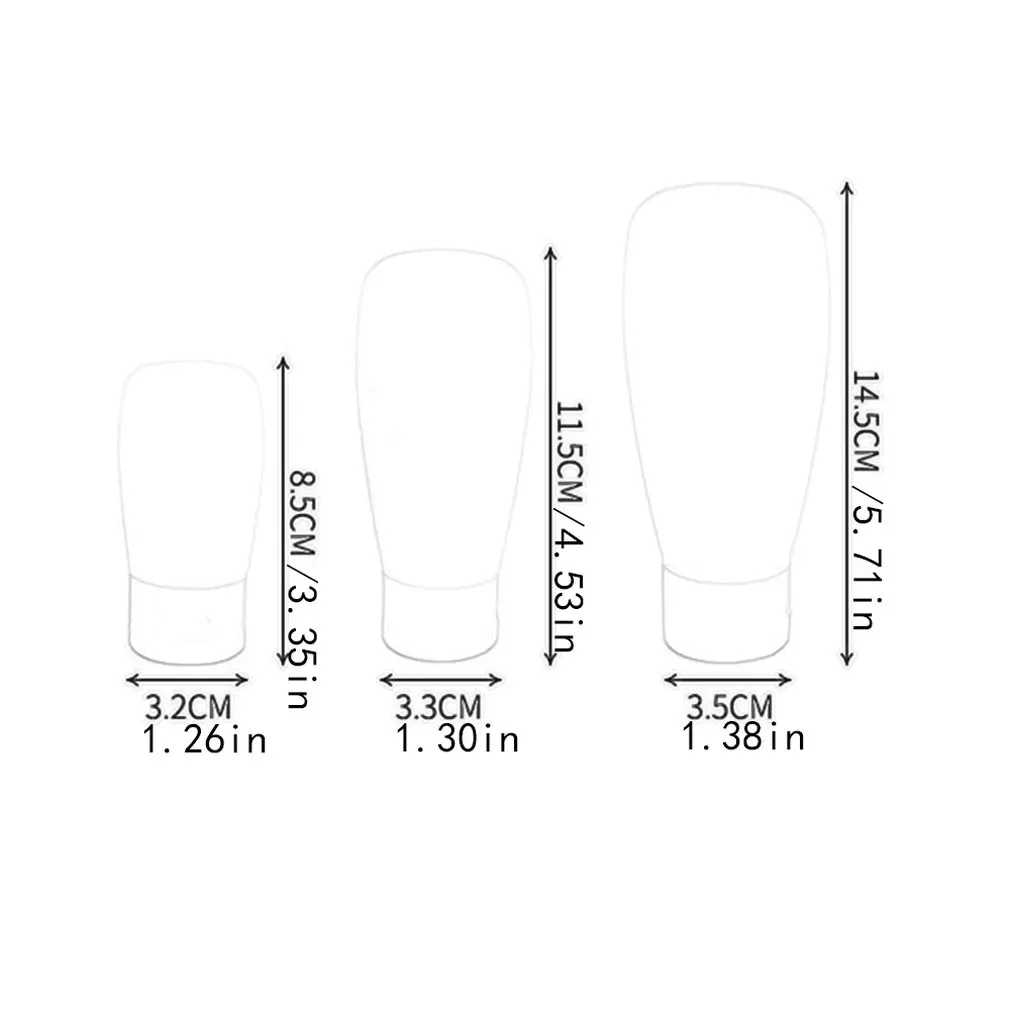 

Portable Flexible Easy to squeeze Silicone Travel Bottle Facial Cleanser Shampoo Bath Bottles Container Leak-proof