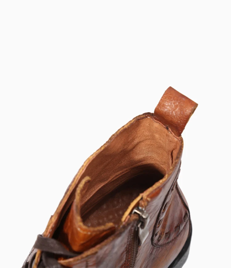 

Fashion Men Genuine Leather Lace-up Shoes Male Vintage British Military Boots Spring Autumn Casual Shoes Men Motorcycle Boots