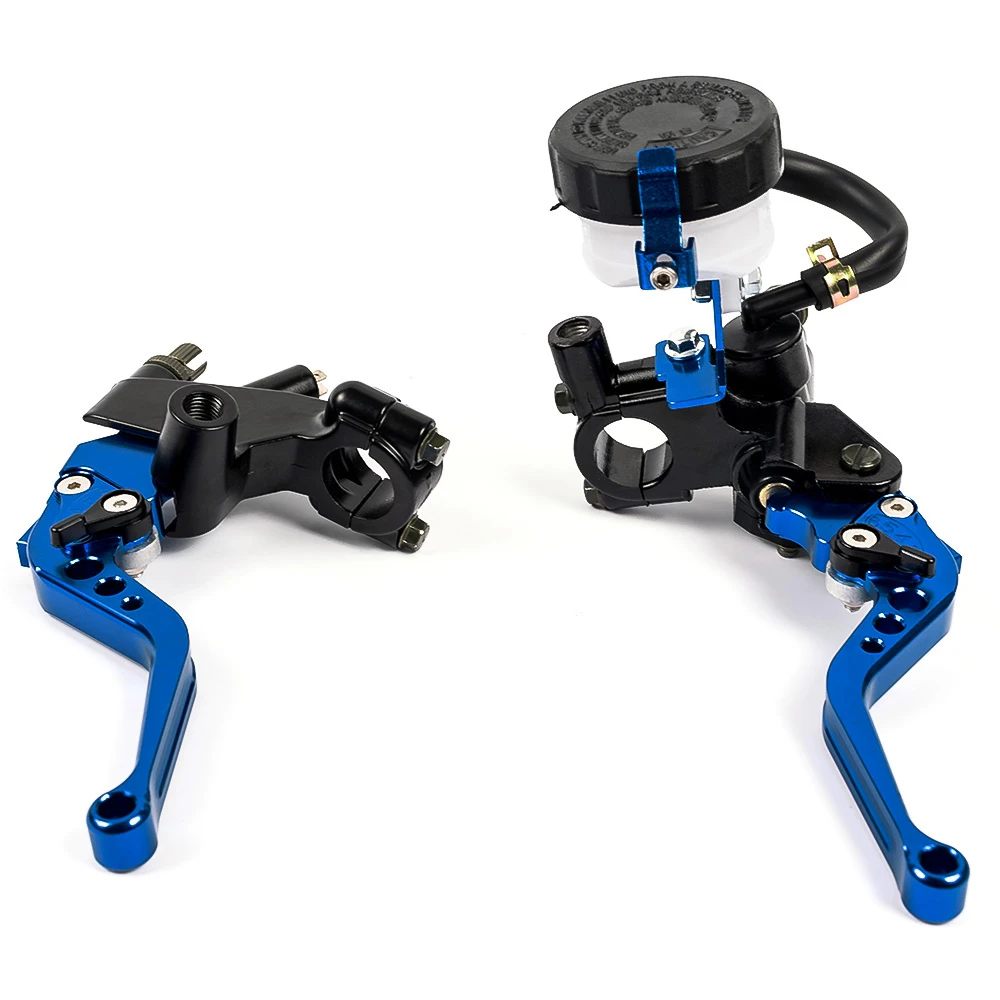 

Aluminium 7/8 22mm Motorcycle Brake Master Cylinder Clutch Reservoir Levers set for Motorcycle from 250CC to 500CC