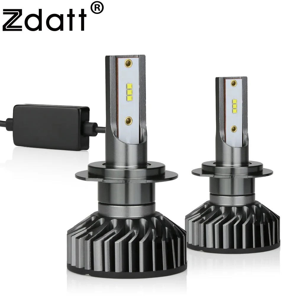 Zdatt 100W 20000LM H7 Led лампы H4 H8 H11 для авто Canbus Противотуманные фары Светильник 6000K 12V