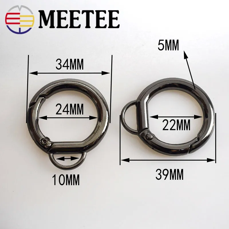 5/10 шт Meetee 24 мм металлический пружинный уплотнительное кольцо пряжки