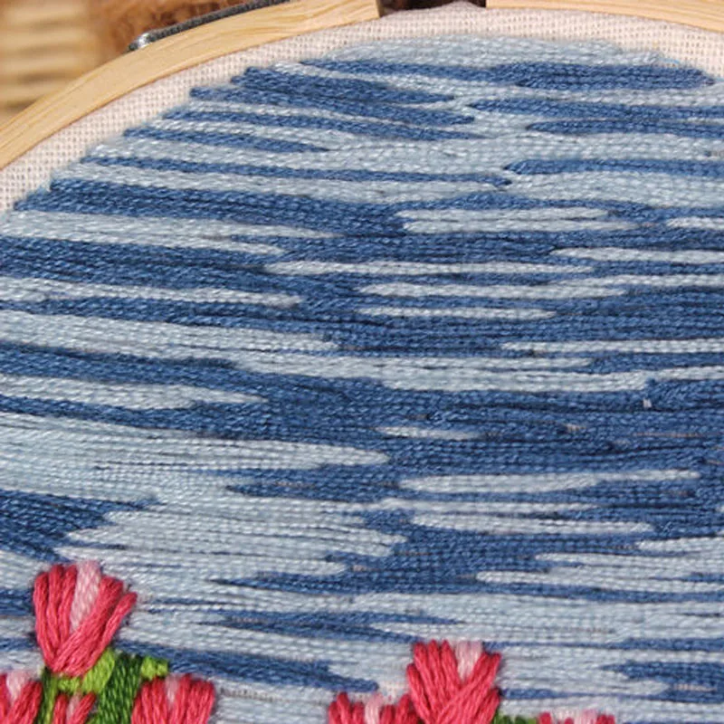 Набор для вышивки тюльпан набор рукоделия с цветочным принтом пейзаж вышивка