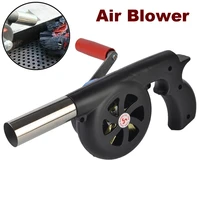 outdoor barbecue fan hand crank air blower portable bbq grill fire bellows tools picnic cooking tools camping accessories