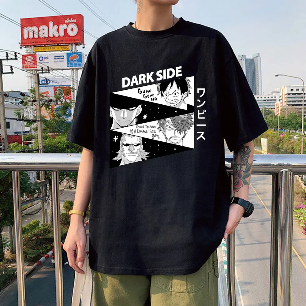 

Classic Roronoa Zoro T Shirt for Men Short Sleeve Japanese Anime One Piece Tee Tops Cotton Luffy Manga Oversized T-shirt