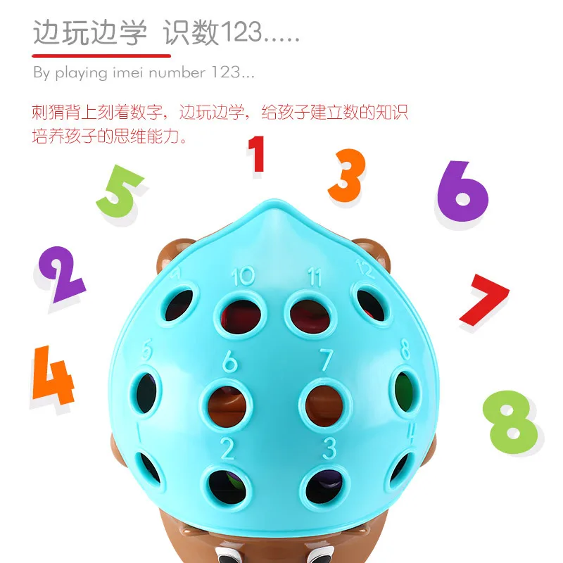 

Baby Toys 13 24 Months Hedgehog Sorter Color Stacking Toy for kids Early Education Learning Interactive Hedgehog Toys Gifts