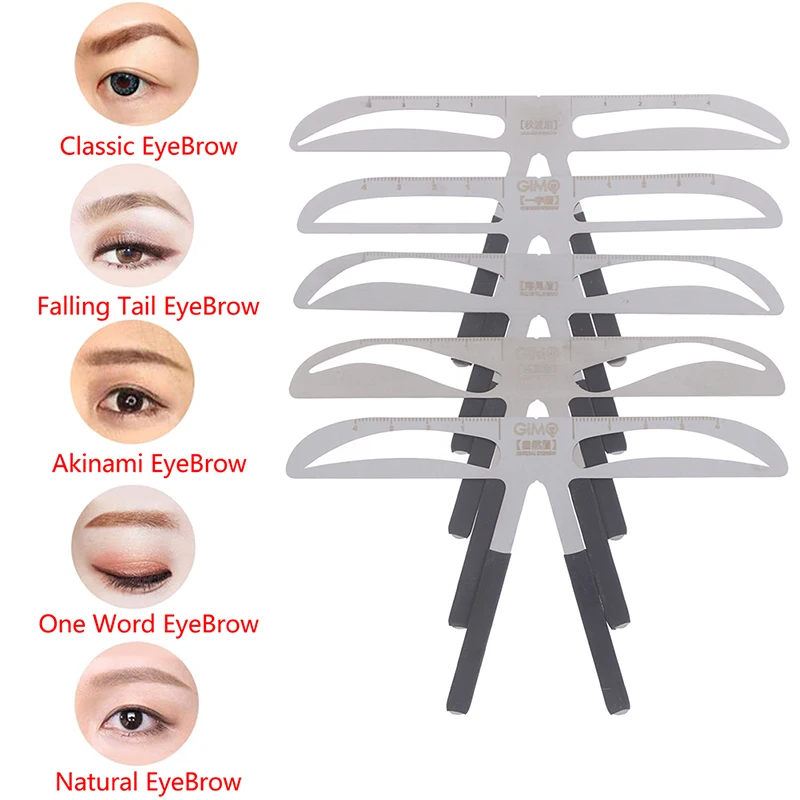 

Microblading Eyebrow Tattoo Stencil Rule EyeBrow Tattoo Permanent Makeup Rule Reusable Template Definition Grooming Measure Tool