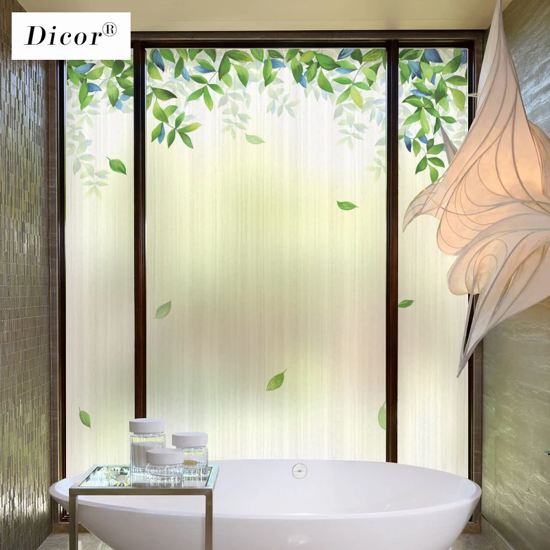 Дикорное декоративное витражное окно пленка без клея матовое непрозрачное