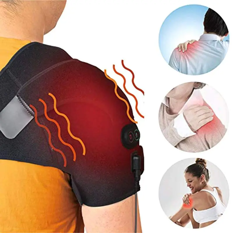 

USB Charge Heated Single Shoulder Brace Wrap Pain Relief Shoulder Support Guard
