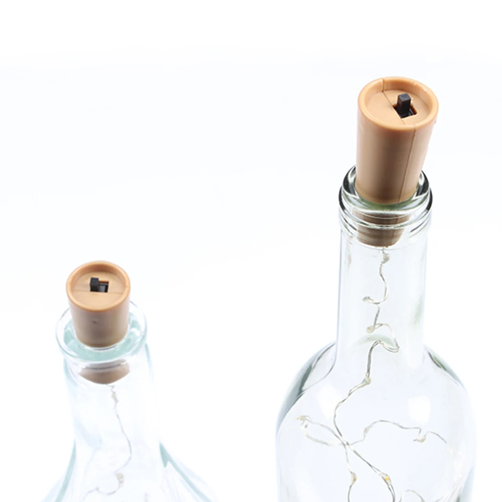 3/6 шт. светодиодная винная нить с пробкой на батарейках Рождественская