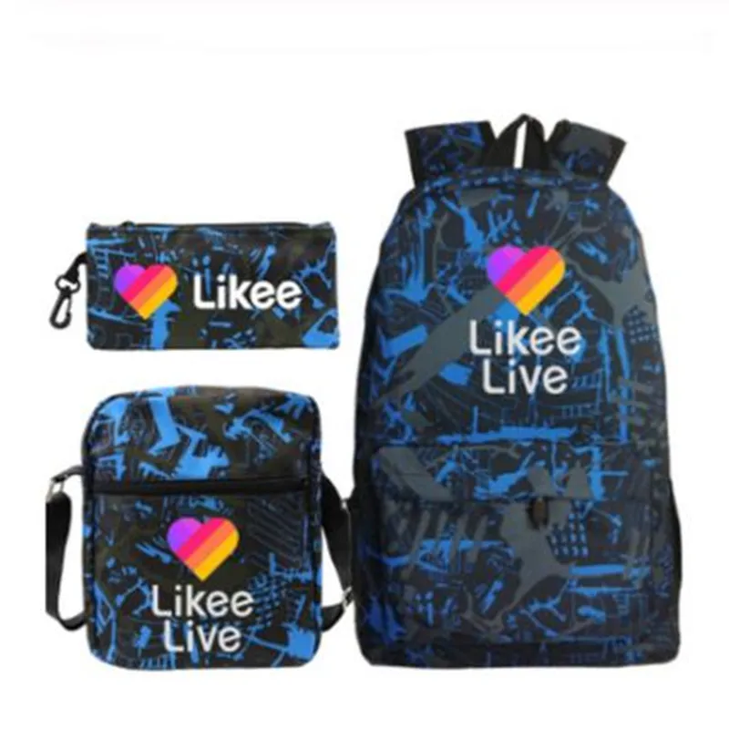 Рюкзак Sac A Dos Likee Video App Mochila Feminina 3 шт./компл. LIKEE школьные сумки для девочек