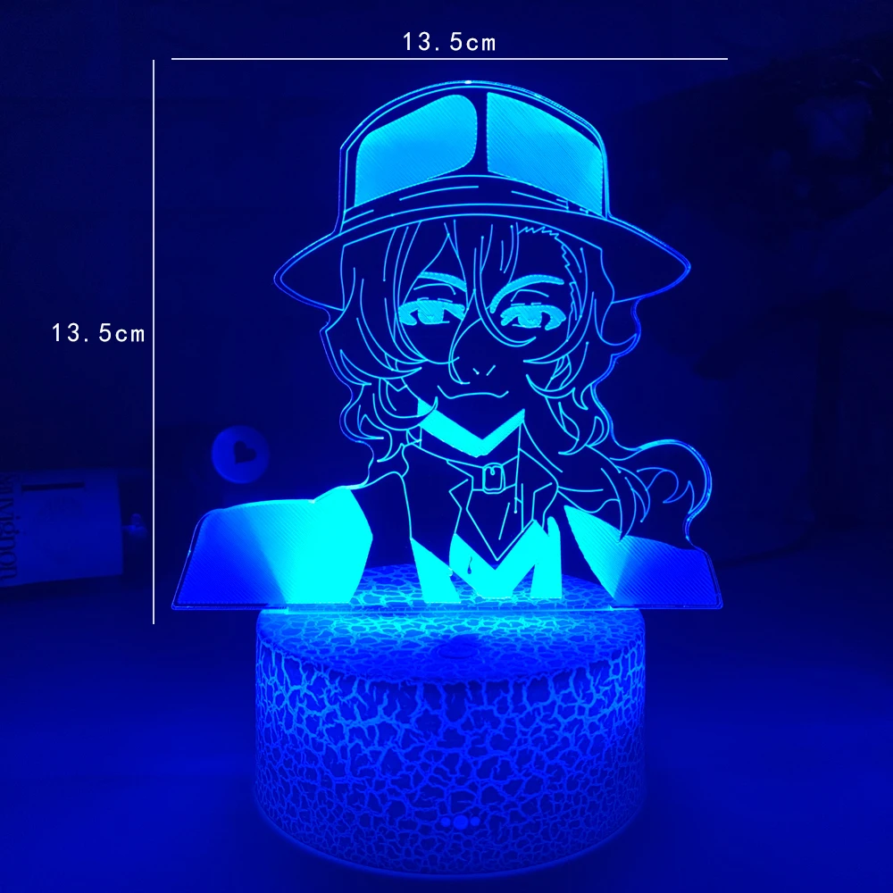 

Bungo Stray Dogs Led Night Light Nakahara Chuuya for Bedroom Decor Gifts Colorful Nightlight Anime Waifu 3d Lamp Nakahara Chuuya