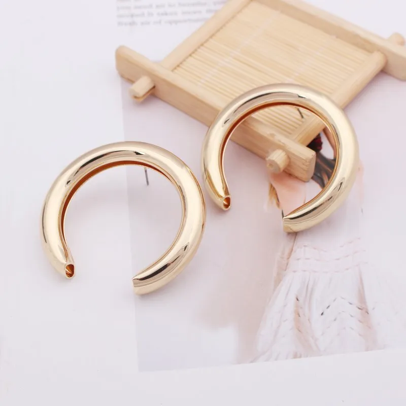 gold EK2183 красивые изысканные минималистичные серьги-кольца в стиле панк-рок, 50 мм, большие круглые серьги-кольца из сплава золота для женщин oorbellen - Окраска металла: gold