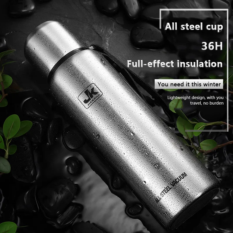 

610/800/1100/1500ml Portable Thermos Bottle Outdoor Vacuum Flasks Stainless Steel Double Layer Large Capacity Water Bottles