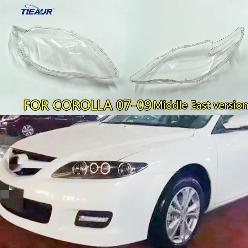 Transparent Headlamp Lens Cover for COROLLA 2007 2008 2009 Middle East Version Auto Car Clear Shell Replacement Repair Parts