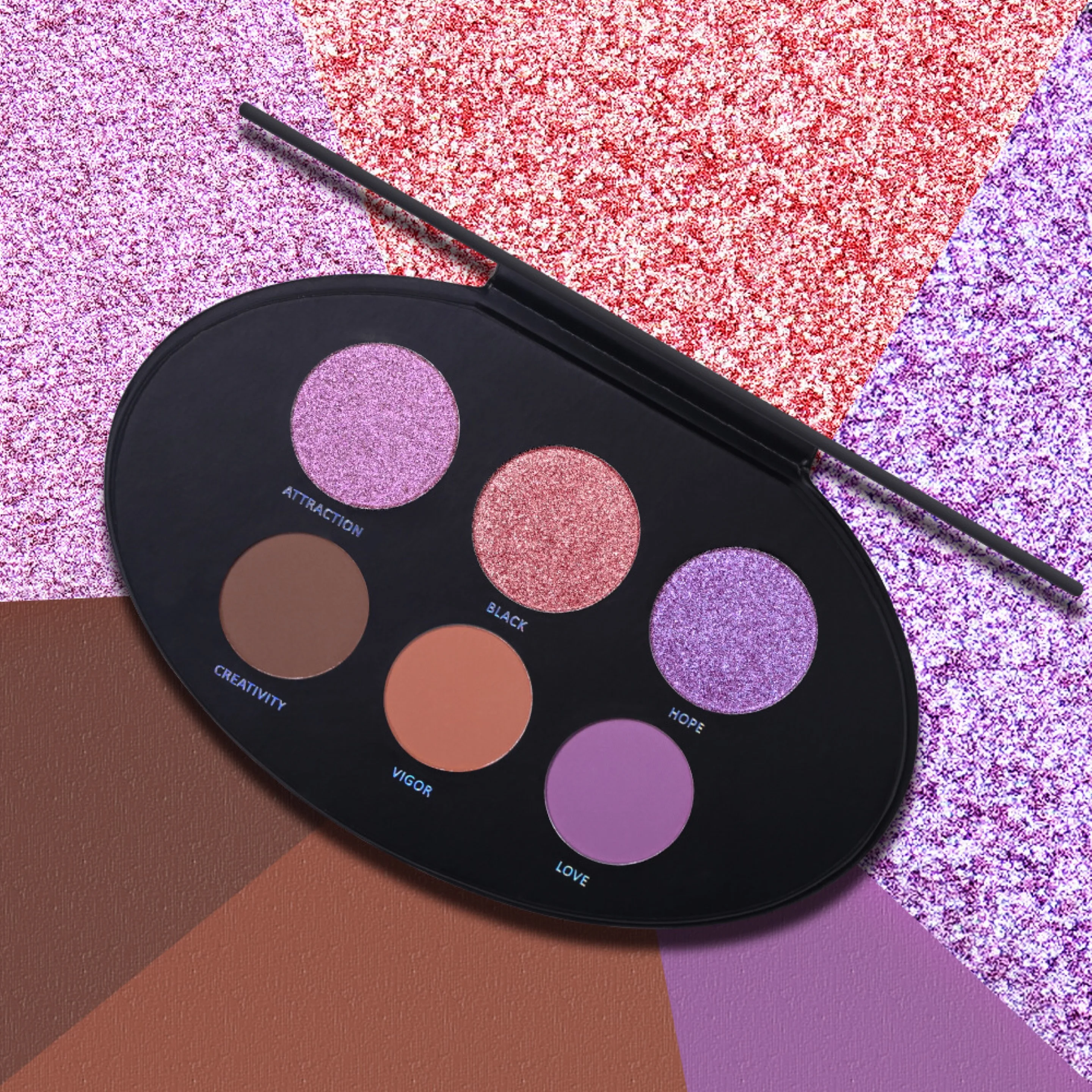 6 цветов блестящие тени для макияжа Pallete Shimmer матовые тени для век палитра блеск бриллиант highlighter пудра пигментная косметика