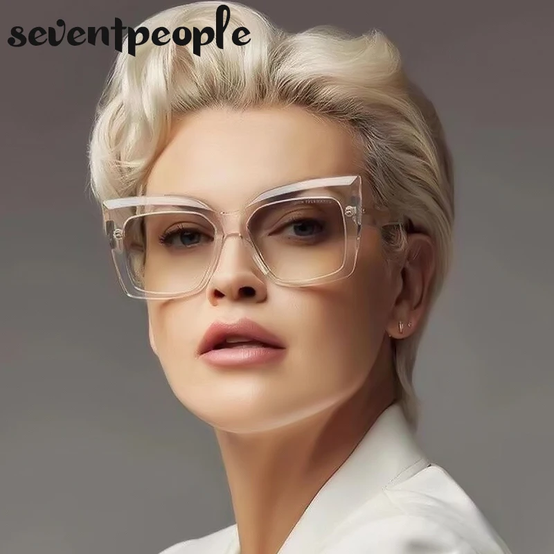 

Big Frame Cat Eye Sunglasses Women 2021 Fashion Oversized Square Sun Glasses For Female Vintage Cateye Shades Eyewear UV400