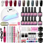 Лампа COSCELIA набор гель-лаков для ногтей УФ светодиодный LED для маникюра, Фрезерный резак для базового и топового покрытия, гибридные инструменты для нейл-арта