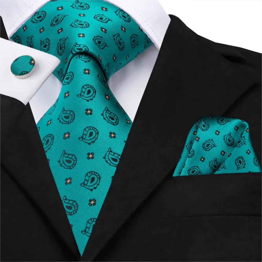 Hi Tie новые зеленые шелковые мужские галстуки для мужчин 8 5 см классические