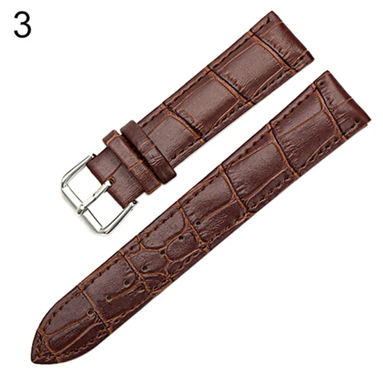 

1pc Women Men Unisex Faux Leather Watch Strap Buckle Band High Quality Leather Watchband brown bracelets Replacement Watch Strap
