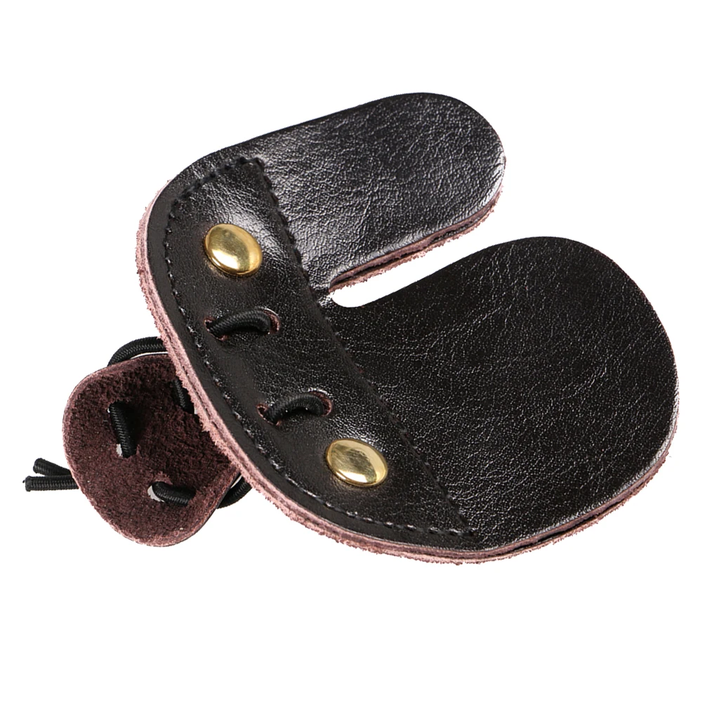 Archery Finger Glove Protect Fingers Guard Tab Leather Hunting Accessories