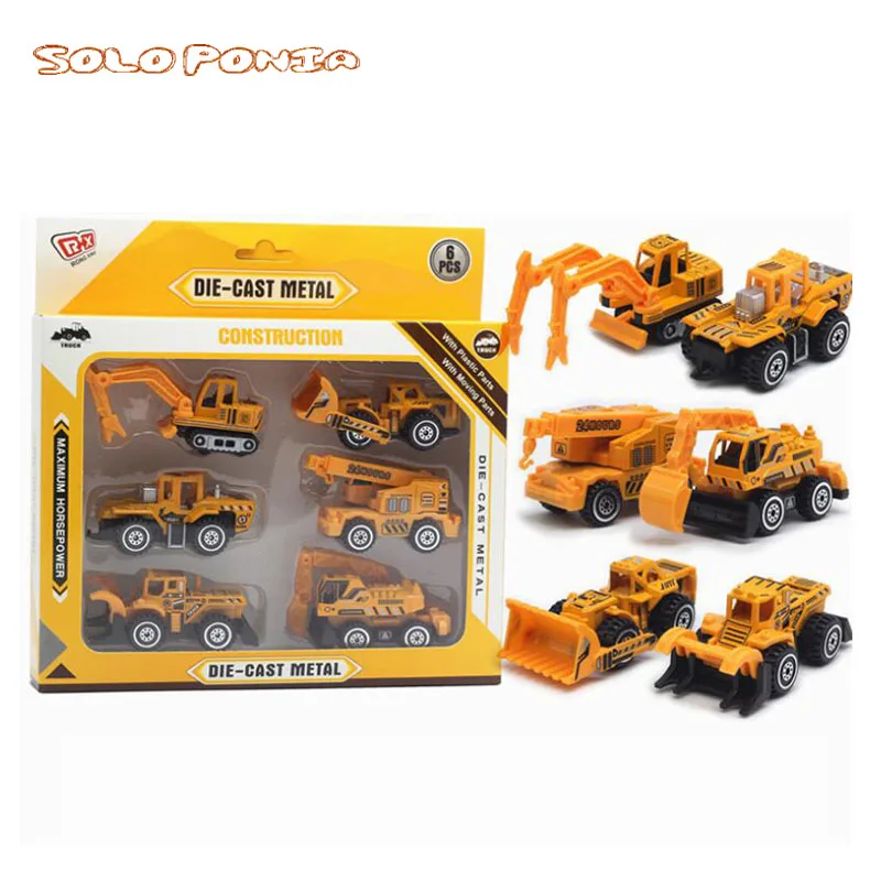 Модель автомобиля-экскаватора 6 шт. литые из сплава металла | Игрушки и хобби