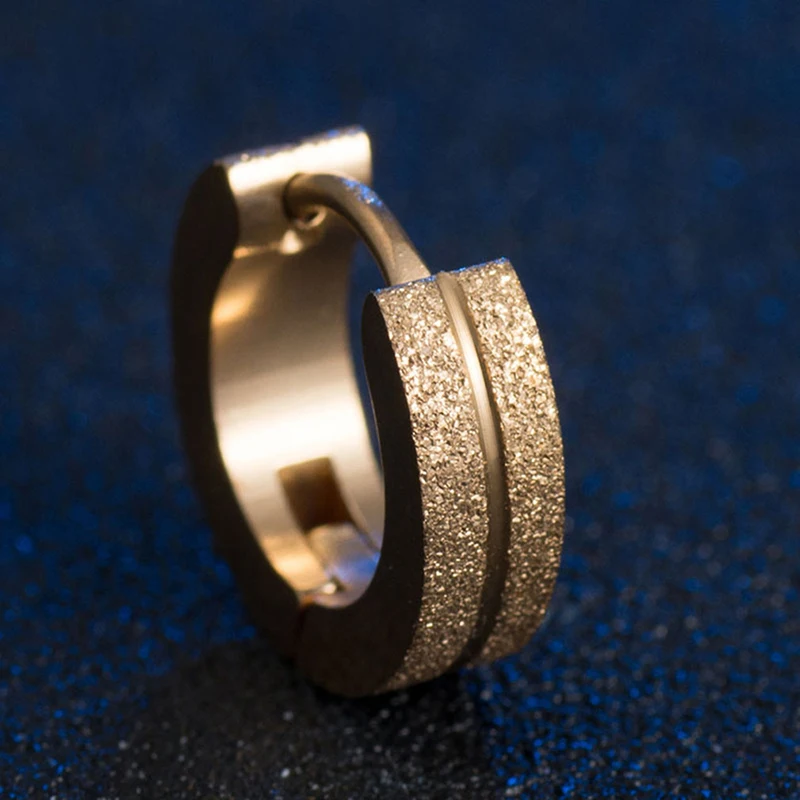 Модные серьги мужские круглые из титановой стали ювелирные изделия аксессуары