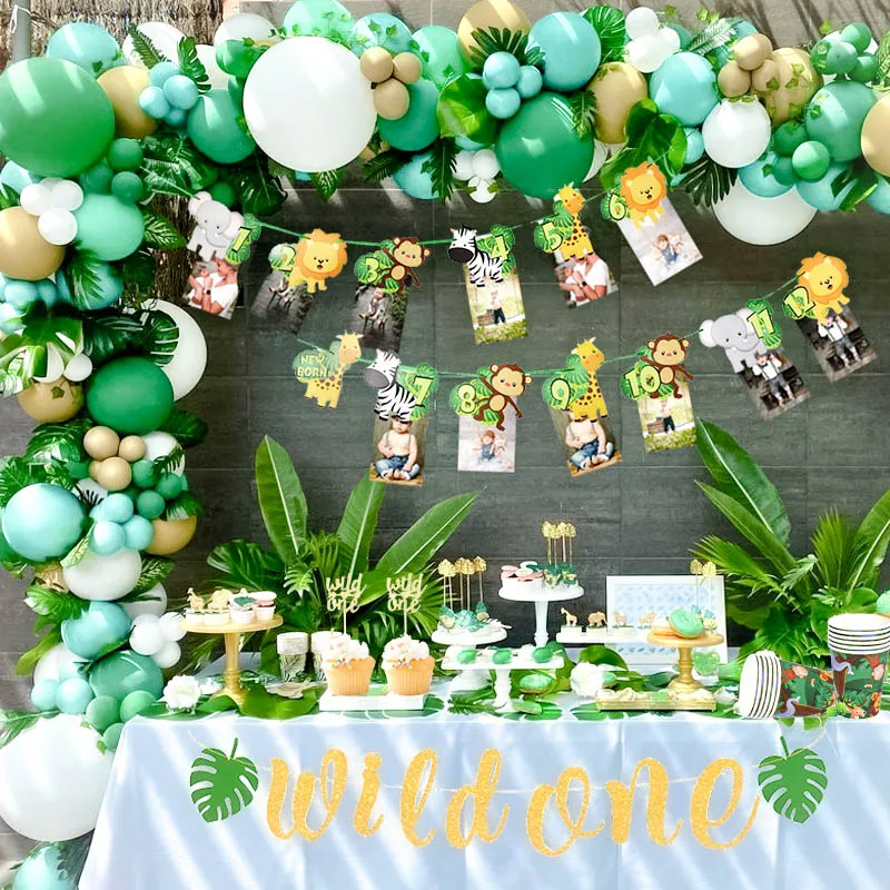 Одноразовая посуда для вечерние в джунглях украшение дня рождения Детский