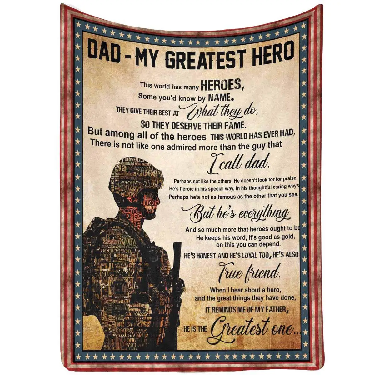 

Одеяло для папы My Greatest Hero всесезонное двойное одеяло