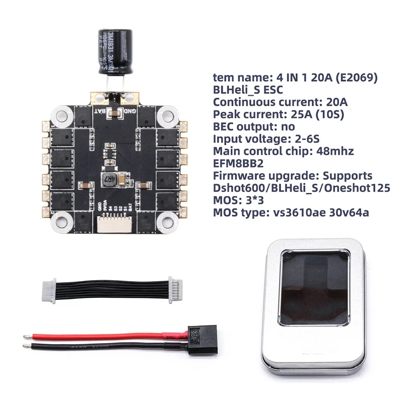 Контроллер полета F4 Betaflight OSD &amp 40A Blheli S 2-5S DSHOT ESC для радиоуправляемых дронов |