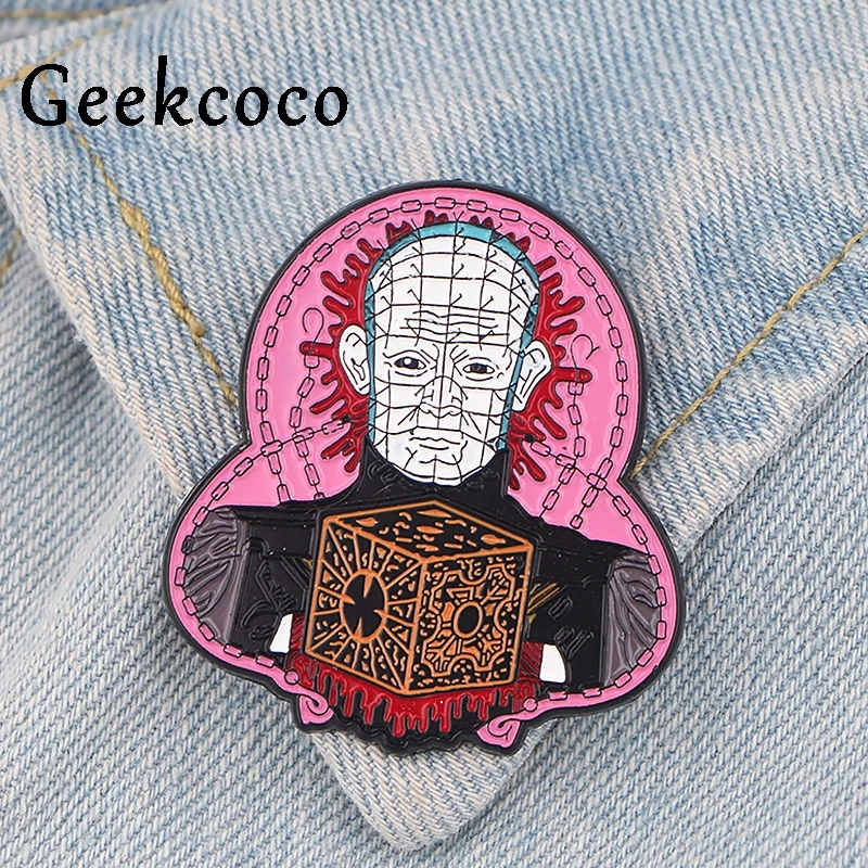 Hellraiser броши для мужчин и женщин цинковый сплав Эмаль Булавка медаль мультфильм для рубашки рюкзак Одежда Декоративные значки J0660