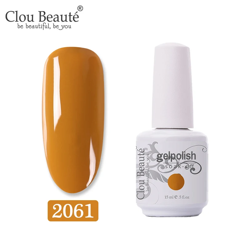 2061 Clou Beaute 15 мл цветной гель-краска УФ-гель для ногтей замачиваемый светодиодный лак для ногтей Гель-лак для ногтей Полупостоянный лак для ногтей - Цвет: 2061