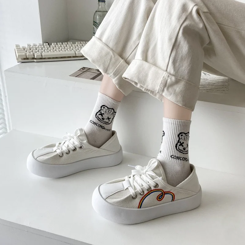 

2021 Net Celebrity Women's Shoes Summer Fashion New Women's Shoes Street Shooting Casual Trendy Shoes Canvas Shoes