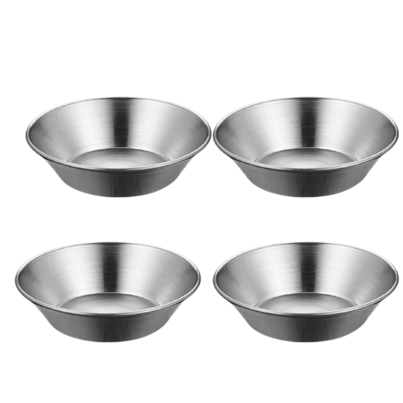

4pcs Egg Tarts Molds Stainless Steel Durable Reusable Mini Jelly Cake Cupcake Molds for Baking ALS88