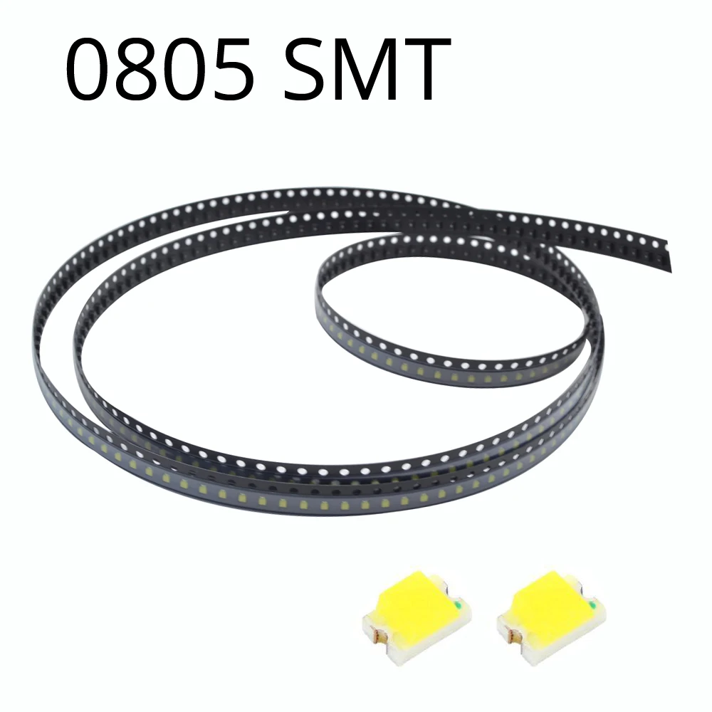 1000 шт 0805 Белый Красный Зеленый Синий Желтый SMD SMT 6000 ~ 6500K 600 800MCD 2 0 3 V Светодиодный