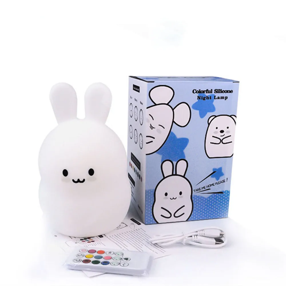 Кролик светодиодный Ночной светильник сенсорный Сенсор дистанционного