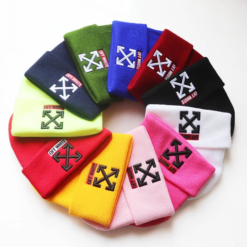 

Women's Winter Hats New Beanie Hats OFF Knitted Fluorescent Hats Girls Autumn Women's Beanie Hats Warm Hats Ladies Casual Hats