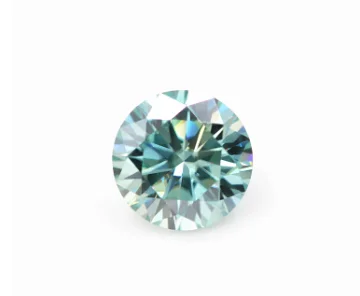 

Hot SALE 1ct 6.5mm VVS Brilliant Cut Light Blue Moissanite for jewelry