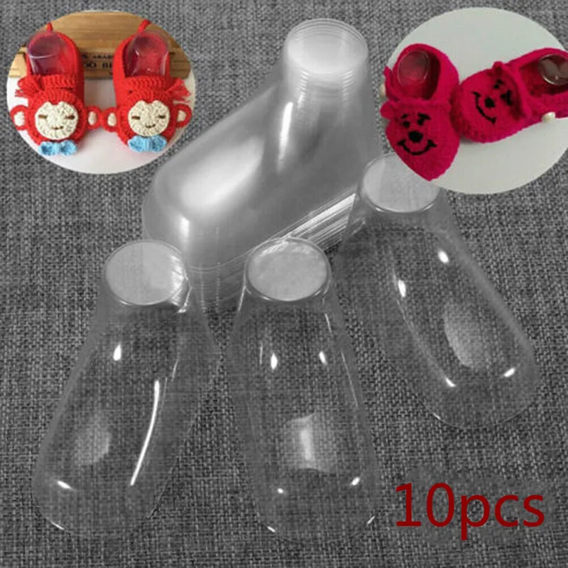 

10pcs 8/10/ 12cm Booties Mould Plastic Transparent Foot Model Sock Molds Paste Extrusion Display Gift Shoe Packaging