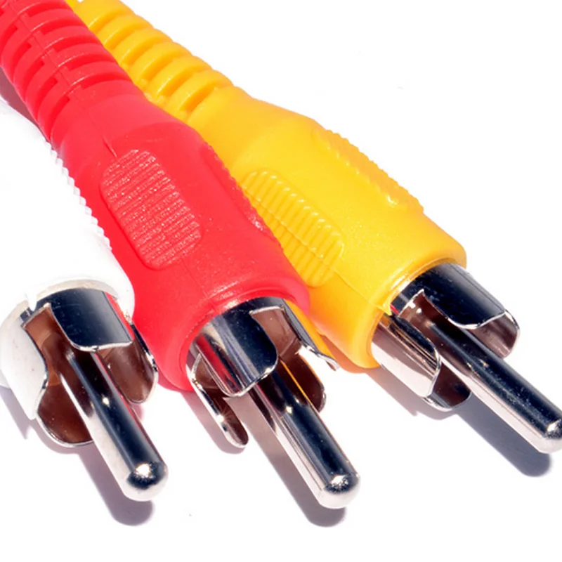 Переключаемый тройной соединительный кабель 1 5 м 21 Pin Scart на 3 x Phono|Компьютерные