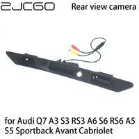 zjcgo car rear view reverse back up parking trunk handle camera for audi q7 a3 s3 rs3 a6 s6 rs6 a5 s5 sportback avant cabriolet