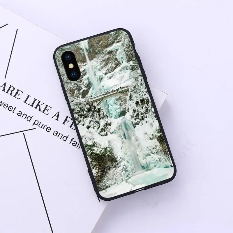 

White world winter snow scene Pattern Phone Case for iPhone 11 12 pro XS MAX 8 7 6 6S Plus X 5S SE 2020 XR